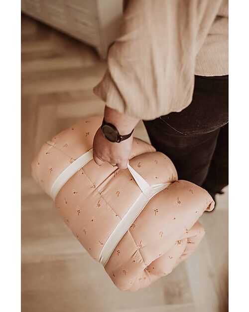 Play&Go Tappetino da Gioco 3 in 1- Bloom Fleuri - 100% Cotone Biologico Tappeti Gioco Imbottiti