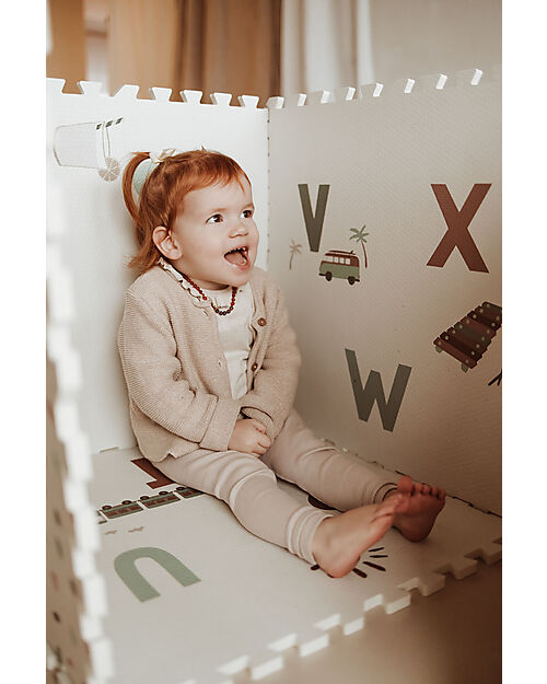Play&Go Tappeto Puzzle - Alfabeto - 180x180 cm - 100% EVA Foam Tappeti Puzzle