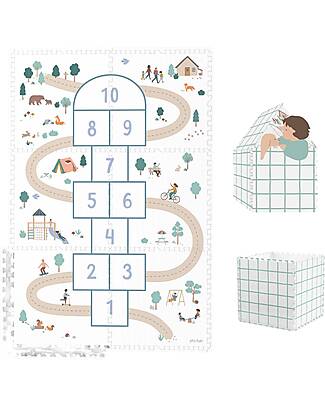 Play&Go Tappeto Puzzle - Gioco della Campana - 120x180 cm - 100% EVA Foam Tappeti Puzzle