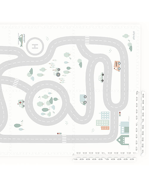 Play&Go Tappeto Puzzle - Road - 120x180 cm - 100% EVA Foam Tappeti Puzzle