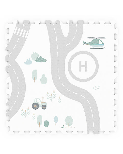 Play&Go Tappeto Puzzle - Road - 120x180 cm - 100% EVA Foam Tappeti Puzzle