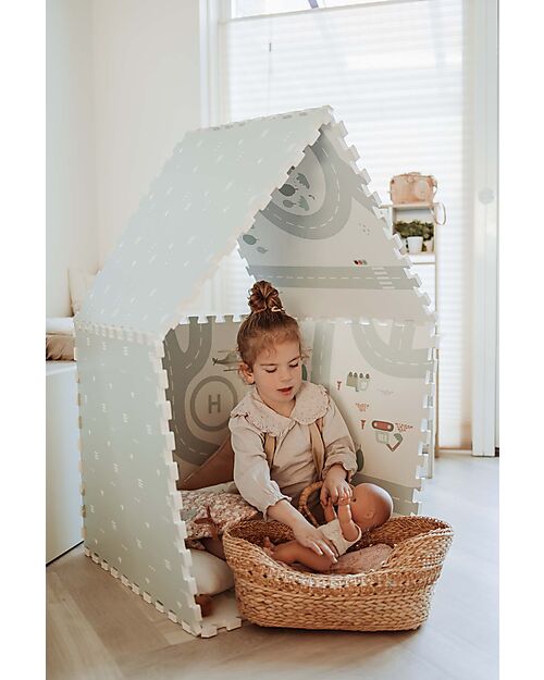 Play&Go Tappeto Puzzle - Road - 120x180 cm - 100% EVA Foam Tappeti Puzzle