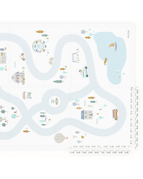 Play&Go Tappeto Puzzle - Village - 120x180 cm - 100% EVA Foam Tappeti Puzzle