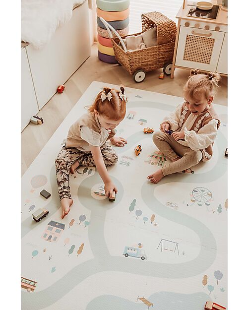 Play&Go Tappeto Puzzle - Village - 120x180 cm - 100% EVA Foam Tappeti Puzzle