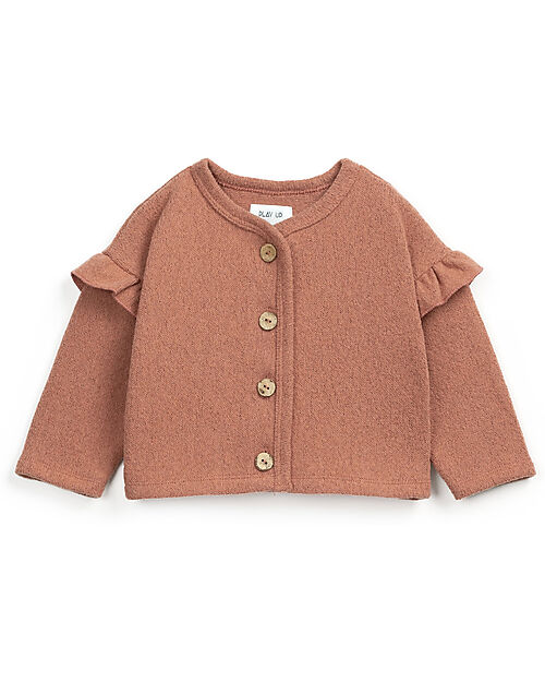 Play Up Cardigan con Volant sulle Maniche - Rosa - Fibre Riciclate Cardigan