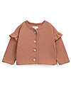Play Up Cardigan con Volant sulle Maniche - Rosa - Fibre Riciclate Cardigan