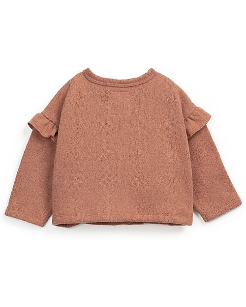Play Up Cardigan con Volant sulle Maniche - Rosa - Fibre Riciclate Cardigan