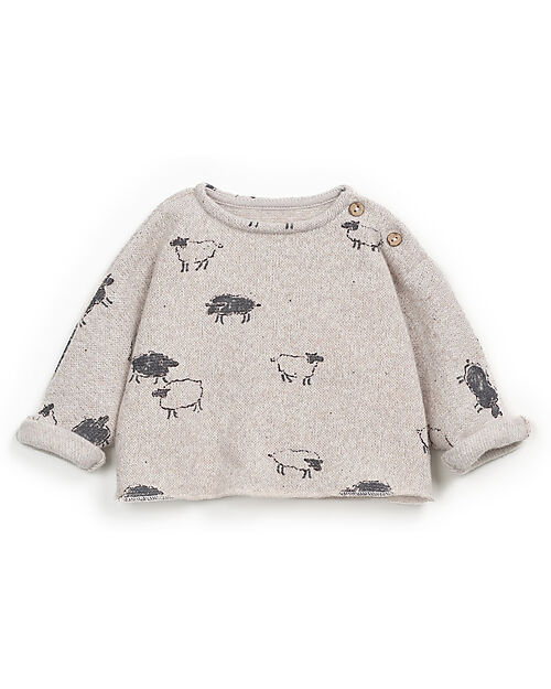 Play Up Felpa Maniche Lunghe - Grigio - Pecore - Materiale Riciclato Felpe