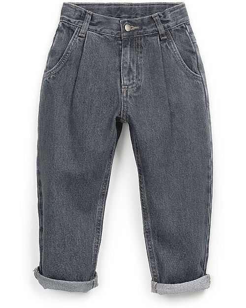 Play Up Jeans con Bottone - Denim Scuro - Cotone e Lyocell Jeans