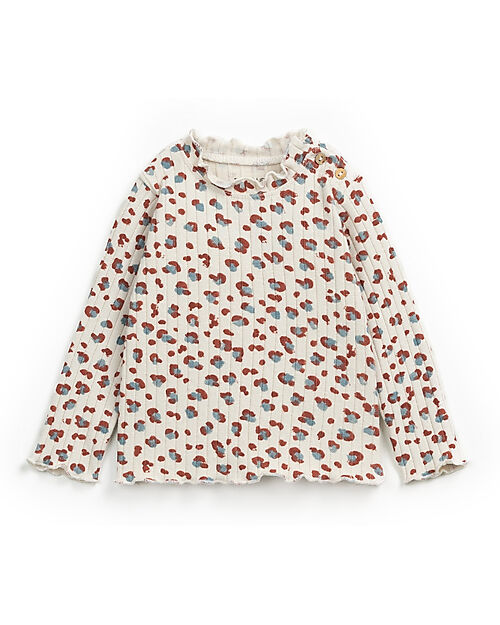Play Up Maglia Maniche Lunghe - Leopardata - Misto di Fibre Naturali e Materiali Riciclati Maglie Manica Lunga