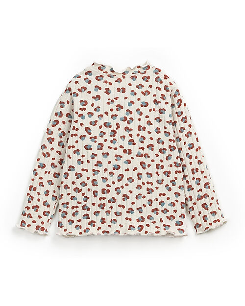 Play Up Maglia Maniche Lunghe - Leopardata - Misto di Fibre Naturali e Materiali Riciclati Maglie Manica Lunga