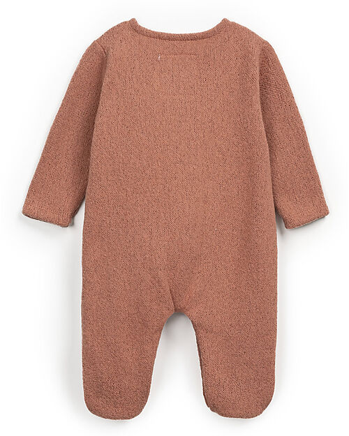 Play Up Tutina Lunga con Apertura a Portafoglio e Piedini - Rosa Corallo - Cotone Riciclato Tutine Lunghe