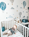 Pop By Gaea Adesivi da Parete in Vinile XL - Grandi Mongolfiere Blu Adesivi da Parete