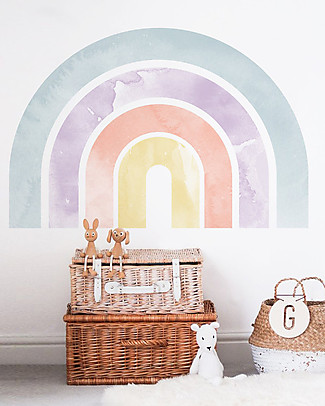Pop By Gaea Adesivo da Parete in Vinile XXL - Arcobaleno Boheme Pastello - 150x100 cm Adesivi da Parete