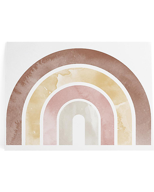 Pop By Gaea Adesivo da Parete in Vinile XXL - Arcobaleno Boheme Terra - 150x100 cm Adesivi da Parete