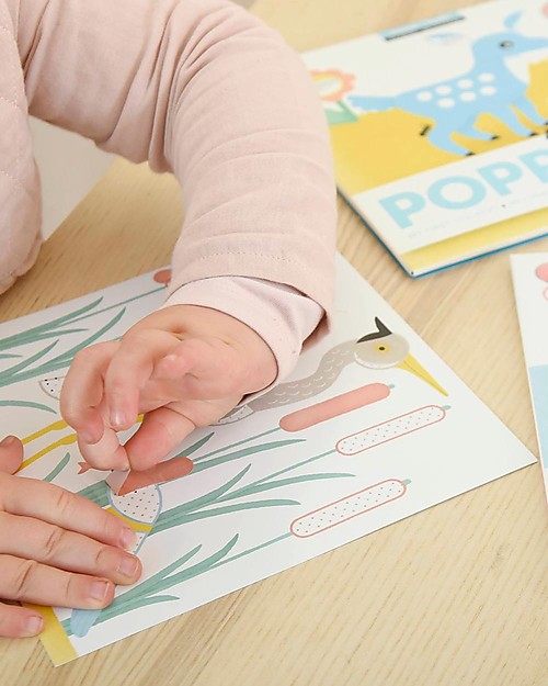 Poppik I miei Primi Adesivi - Animali del Fiume - dai 2 anni Adesivi e Timbri