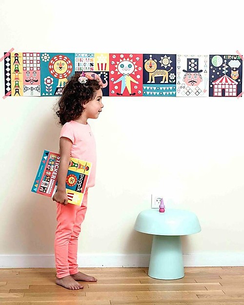 Poppik Mosaici Adesivi Giganti - Circo - dai 3 ai 6 anni Adesivi e Timbri