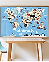Poppik Poster Scientifico - Animali del Mondo - dai 5 anni Decorazioni da Parete