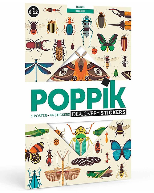 Poppik Poster Scientifico - Insetti - dai 6 anni Decorazioni da Parete