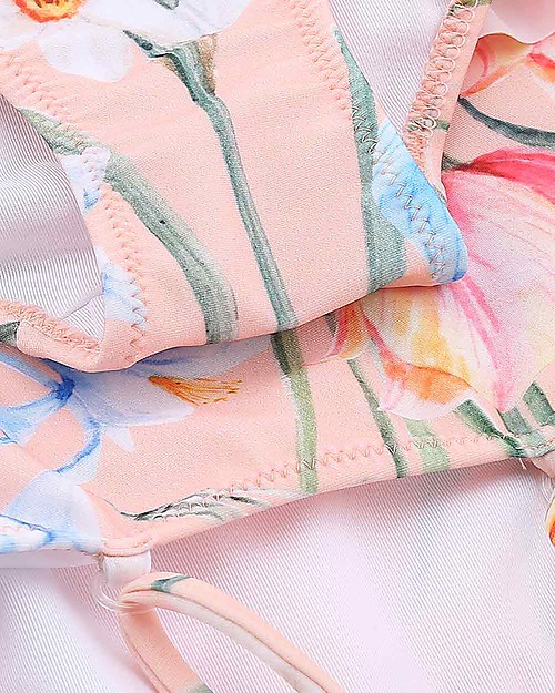 Popupshop Costume Bimba Intero con Volant, Fiore Costumi Interi