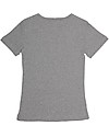 Popupshop Maglia Maniche Corte a Costine, Grigio Melange - 100% Cotone bio T-shirt