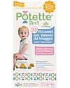 Potette 2in1 Ricambi per Vasino Potette 2in1, 30 Pezzi, Superassorbenti e Antiodore Vasini
