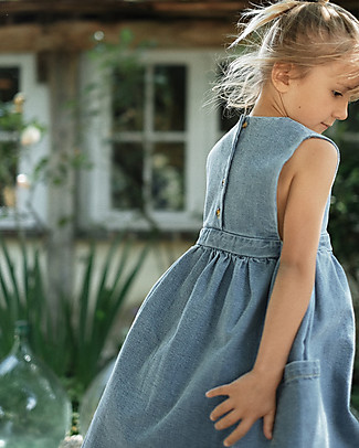 Poudre Organic Abito in Jeans Mangue - Blu Denim - Cotone bio Vestiti