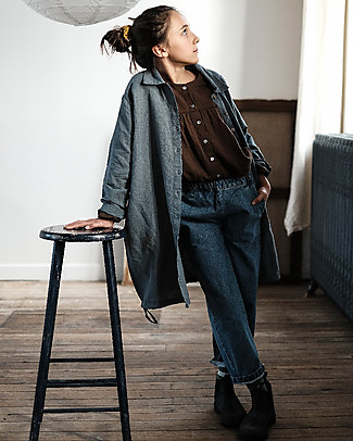 Poudre Organic Blusa con Arricciatura Romarin Mademoiselle - Marrone - 100% cotone bio Maglie Manica Lunga