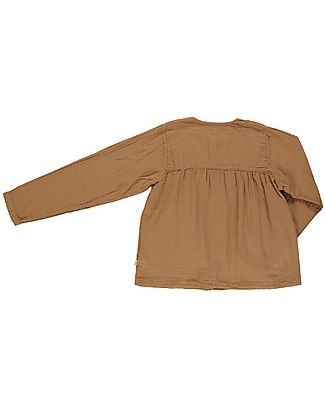 Poudre Organic Blusa con Arricciatura Romarin Mademoiselle - Marrone Chiaro - 100% cotone bio Maglie Manica Lunga