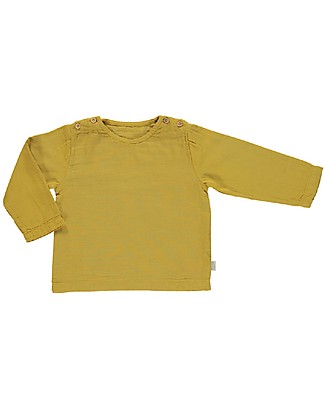 Poudre Organic Blusa Maniche Lunghe con Bottoncini Houblon - Miele (dai 3 anni) - 100% cotone bio Top