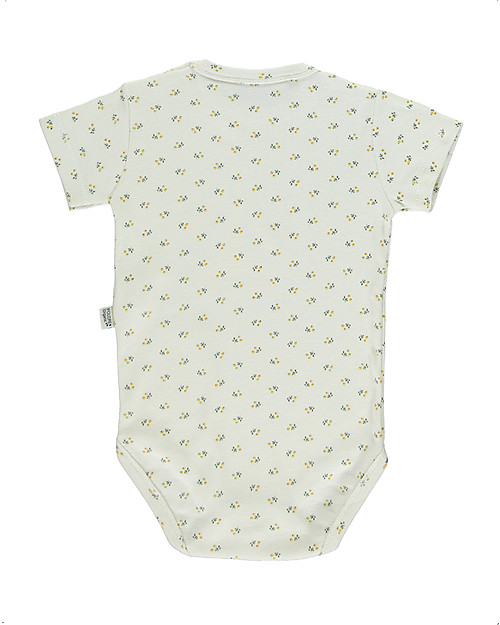 Poudre Organic Body Maniche Corte Aloes - Motivo Floreale Miele - 100% Cotone Bio Body Manica Corta