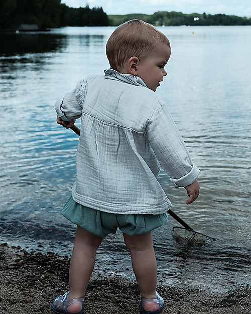 Poudre Organic Camicia con Arricciatura Romarin (18-24 mesi) - Grigio - 100% cotone bio Bluse