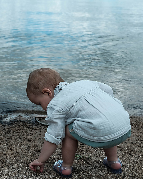 Poudre Organic Camicia con Arricciatura Romarin (18-24 mesi) - Grigio - 100% cotone bio Bluse