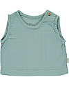 Poudre Organic Canotta a Spalla Larga Ceylan - Blu Surf (12-24 mesi) - 100% Cotone Bio Canotte