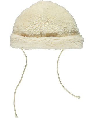 Poudre Organic Cappellino con Coulisse Itoh - Panna - 100% Spugna di Cotone Biologico Cappelli Invernali