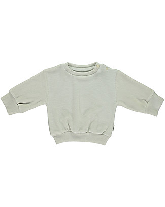 Poudre Organic Felpa a Maniche Lunghe Cassandre - Grigio - 100% Spugna di Cotone Biologico Felpe
