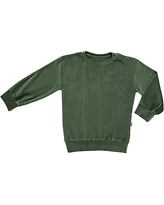 Poudre Organic Felpa a Maniche Lunghe Cassandre - Verde Foresta - 100% Spugna di Cotone Biologico Felpe
