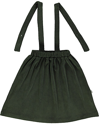 Poudre Organic Gonna con Bretelle Muguet - Verde - Spugna di Cotone Bio Gonne_