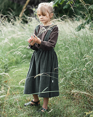 Poudre Organic Gonna con Bretelle Muguet - Verde - Spugna di Cotone Bio Gonne_