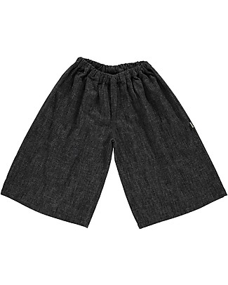 Poudre Organic Gonna Pantalone Monarde - Nero China - 100% Flanella di Cotone Biologico Pantaloni Lunghi