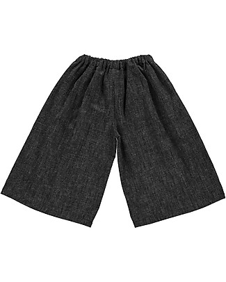 Poudre Organic Gonna Pantalone Monarde - Nero China - 100% Flanella di Cotone Biologico Pantaloni Lunghi