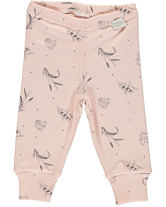 Poudre Organic Leggings Baby Basilic - Sabbia con Stampa Laghetto - 100% cotone bio Leggings