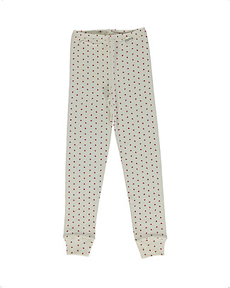 Poudre Organic Leggings Basilic - Cuori Rossi - 100% Cotone bio Leggings