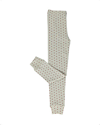 Poudre Organic Leggings Basilic - Cuori Rossi - 100% Cotone bio Leggings
