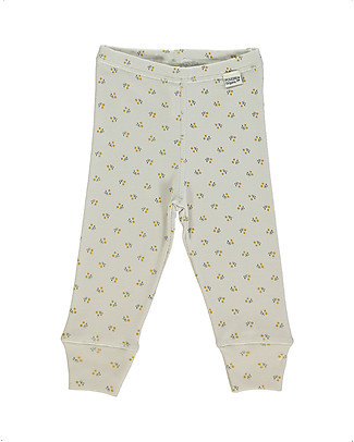 Poudre Organic Leggings Basilic - Stampa Floreale Miele - 100% Cotone bio Leggings