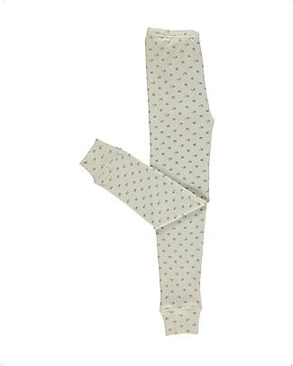 Poudre Organic Leggings Basilic - Stampa Floreale Miele - 100% Cotone bio Leggings