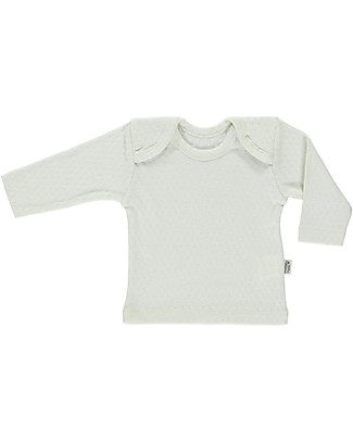 Poudre Organic Maglia a Maniche Lunghe Begonia - Panna - Motivo Traforato - 100% Cotone Biologico T-shirt