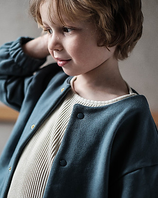 Poudre Organic Maglia Maniche Lunghe a Costine Olive (3-4 anni) - Panna - 100% cotone bio Maglie Manica Lunga