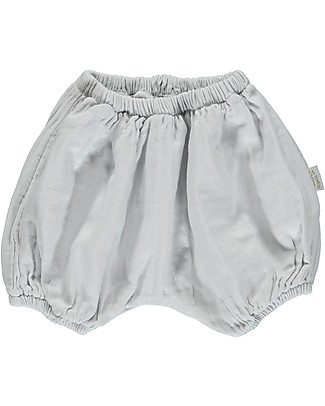 Poudre Organic Pantalone a Palloncino Copripannolino Verveine - Grigio - 100% cotone bio Pantaloni Corti