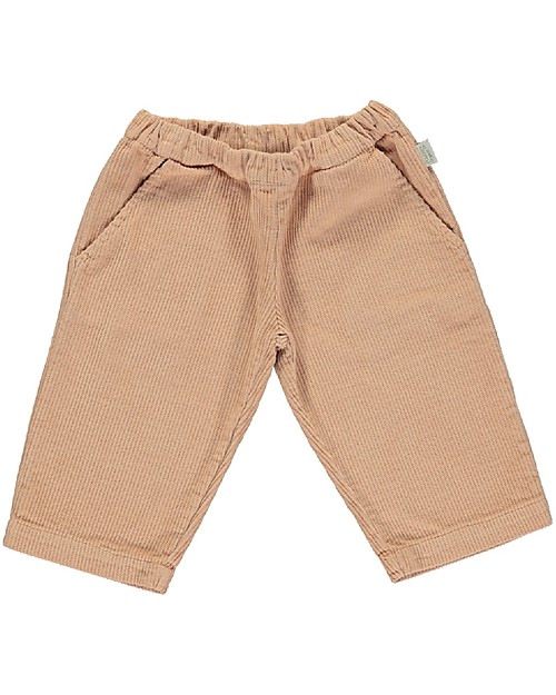 Poudre Organic Pantaloni Lunghi a Costine Pomelos - Rosa - 100% cotone bio Pantaloni Lunghi